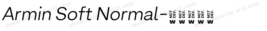 Armin Soft Normal字体转换